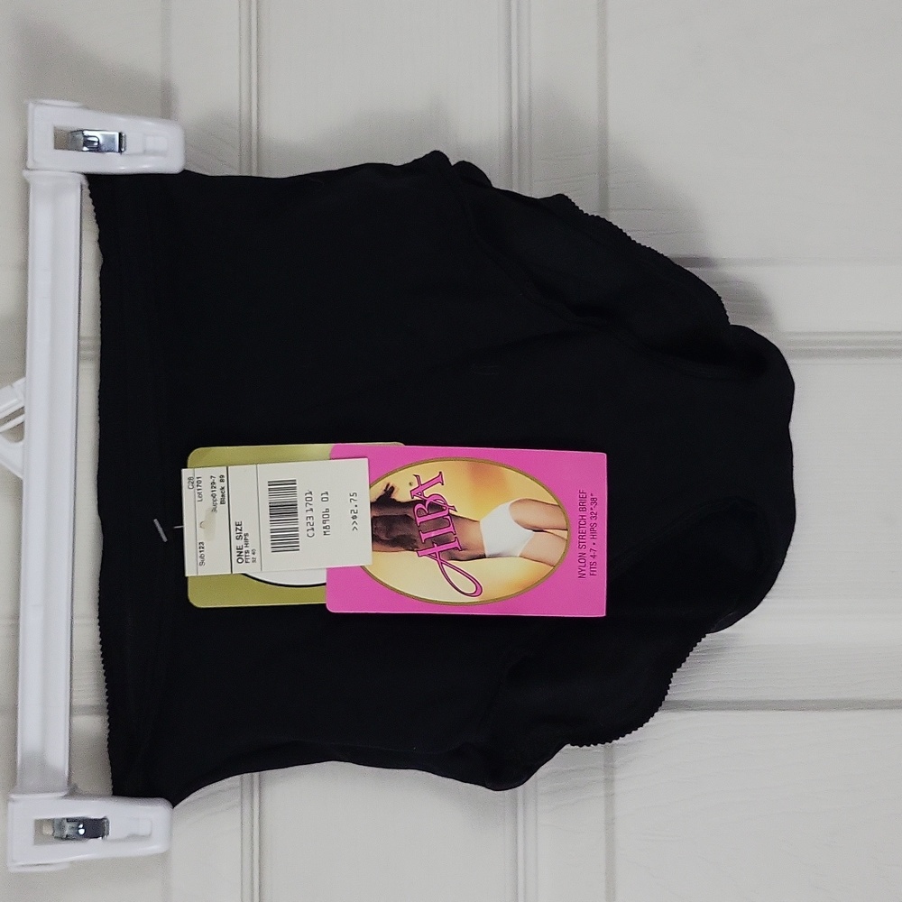 NWT Vtg Womens Black Alba Panties Underwear Briefs Panty Sz 4 - 7